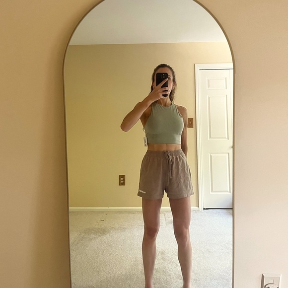 lululemon athletica Other - Lululemon Energy Bra High Neck Long Line Rib | Green Fern | 6